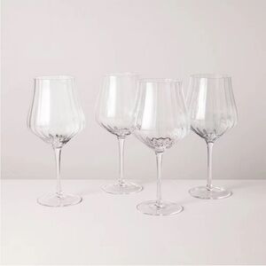 Hearth & Hand with Magnolia **Set of 4** 20oz Wine Glasses Clear BRAND NEW